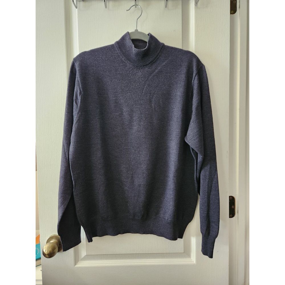 Vintage Jos. A. Bank Men's Merino Extrafine Wool Sweater Made In Italy Gray Sz M